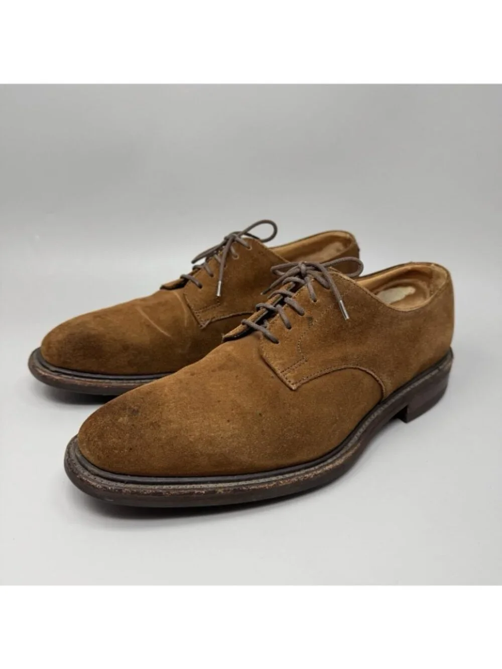 Sid Mashburn Brown Suede Oxford Dress Shoes Made in England Size 10.5 US